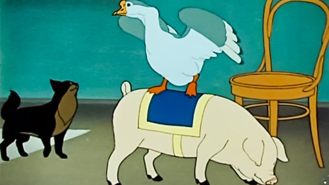 Каштанка - смотреть советский мультфильм 1952 по А.П.Чехову